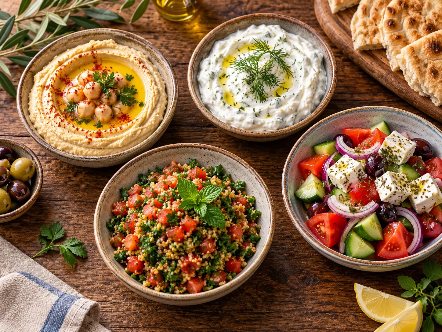 Meze & Salate – Serviervorschlag